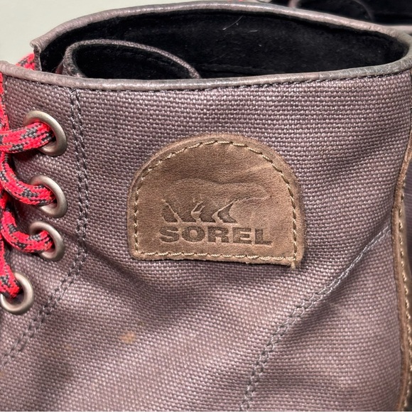 Sorel Joan of Arctic Wedge PDX Lace Up Bootie-Gray/Brown-Leather-Women Size 8.5 - Picture 5 of 10